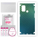 apgo Protective Skin Sticker for the back+sides compatible with Oppo A53, Full Wrap Film, Foil, Vinyl - Pattern Carbon Chameleon CAKA1