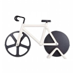 Jalgratta pitsal&otilde;ikuri ratas roostevabast terasest jalgratta pitsanuga viilutaja kleepumatu topeltl&otilde;ikeratas pitsal&otilde;ikuri k&ouml;&ouml;gividinad valge