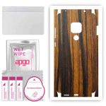 apgo Protective Skin Sticker for the back+sides compatible with Huawei Mate 20, Full Wrap Film, Foil, Vinyl - Pattern Tigerwood