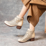 Naiste mood naiste poolsaapad platvormiga vabaaja &otilde;&otilde;nsad kingad Naiste mugavad l&uuml;hikesed saapad suvekingad 37 beež