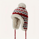 Paksenenud K&uuml;lmakindel K&otilde;rvaklappidega M&uuml;ts Klassikaline Fair Isle Jakard Kootud M&uuml;ts Tutiga Soojad Kootud M&uuml;tsid Boho Kootud M&uuml;tsid Naistele T&uuml;drukutele S&uuml;gis & Talv One Size Fits All