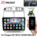 Autoraadio Peugeot 307 2002-2013 jaoks Android 2 DIN Autoraadio Navigatsioon Multimeedia Stereo Heli Tarvikud 6+128 4G
