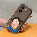 Pehme silikoonist ruudukujulise redeli mustriga telefoni&uuml;mbris, t&auml;ielikult kattev, kaamera p&otilde;rutuskindel kaitse, kummist &uuml;mbris Vivole Vivo S1 valge