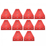10 TK Nurgaklamberplaat Pindanodeeritud 5-auguga V&auml;line &Uuml;hendusplaat 20-seeria Alumiiniumprofiilile 3D-printeri Raam 20S T Red 10PCS