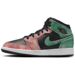 Air Jordan 1 Mid SE GS MJs Playground Laste tossud Must M&auml;nniroheline Liivapunane FQ1292-003 37.5 black