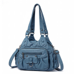 Ema kott PU-pestud nahast &otilde;lakott sinine