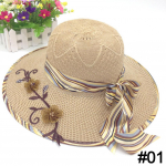 Suvine suure &auml;&auml;rega klassikaline tr&uuml;kitud kokkupandav moodne silmkoeline m&uuml;ts vabas &otilde;hus rannas naistele UV-kaitse khaki