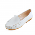 Naiste kingad soodushinnaga Nahast jalatsid Slip on Women Flats Pehme tallaga libisemisvastased naiste kingad 35