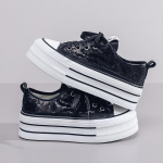 Naiste vabaaja platvormiga Tursked l&otilde;uendiga tossud Mugavad hingavad jalutusjalatsid, n&ouml;&ouml;riga, libisemiskindlad Blingi litriga l&otilde;uendist kingad Naistele sobivad kingad 35 must