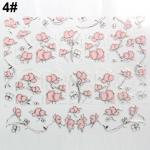 3D reljeefsed roosad lillede kujundusega k&uuml;&uuml;nekunsti kleebiste n&auml;pun&auml;ited kleebised manik&uuml;&uuml;ri t&ouml;&ouml;riist 4