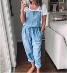 Naiste kevadsuvine vabaaja n&ouml;&ouml;riga teksap&uuml;kstega kombinesoon XXXL helesinine v&auml;rv