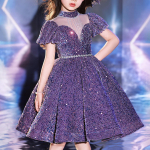 Lastekleit Printsess-kleit &uuml;hev&auml;rvilise vibuga Litritega Performance-tordikleit 110 lilla