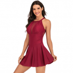 Naiste &Uuml;hev&auml;rviline Tagasihoidlik Ujumiskleit &Uuml;heosaline Polsterdatud V&otilde;rk L&auml;bipaistev Bikiini Ujumistrikoo K&otilde;hukontrolliga Monokiini Kuumaveeallika Ujumisr&otilde;ivad Salendav Ujumistrikoo XL punane