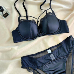 Prantsuse esipandlaga &otilde;huke kauss Bralette seksikas &otilde;&otilde;nes naiste aluspesukomplekt, kvaliteetne pitsist Push Up rinnahoidjad hingav mugavuspesu 80B must