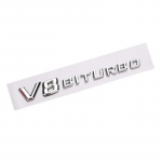 1 tk x ABS V8 V12 BITURBO Logo Tiiva Embleem M&auml;rk Kleebis mudelitele E63 CL63 CLS63 G63 ML63 S63 SL63 V8 Silver