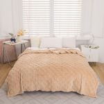 Super soft wool blanket high quality silky flannel imitation wool lattice light blanket four seasons use suitable for bed or sof 70x100cm valge
