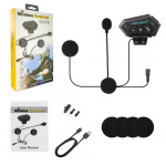 BT12 Mootorrattakiivri peakomplekt Juhtmeta Bluetooth 5.0 k&auml;ed-vabad k&otilde;nekomplekt Stereo veekindel muusikapleier k&otilde;lar Moto k&otilde;rvaklapi jaoks