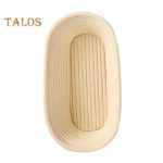 Rotangist k&auml;&auml;rimiskorv juuretise leiva k&uuml;psetamiseks K&auml;sitsi valmistatud &uuml;mmargune ovaalne komplekt Kodukaunistuse k&ouml;&ouml;giabiline 21 cm