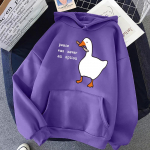 Rahu pole kunagi olnud valik Goose Print Naiste riided Mood Crewneck kapuuts Loomingus O-kaelusega kapuuts T&auml;nava tasku Naiste kapuutsid S