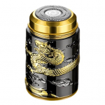 Meeste elektriline pardel nikerdatud hiina draakon IPX6 veekindel C-t&uuml;&uuml;pi taaslaetav minireisimine p&ouml;&ouml;rlev pardel, kaasaskantav juuksehabemel&otilde;ikuri eemaldamise t&ouml;&ouml;riist must