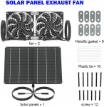 15W veekindel ventilaator, sobilik v&auml;listingimustesse kasvuhoonesse, kanakuuri p&auml;ikesepaneel