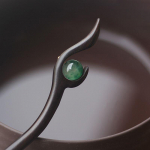 Hiina stiili imitatsiooniga nefriit puidust juuksepulgad Lihtsad retroh&otilde;ngulised juuksehargid juuksen&otilde;elad naistele t&uuml;drukutele juuksekumm Fikseeritud juustega ehted