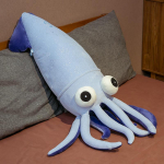 Big Squid Palus m&auml;nguasi Simulatsioon Kalmaari nukk Mereloomade kaltsunukk 90cm0.95kg sinine