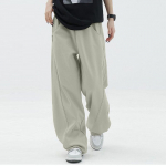 Spordip&uuml;ksid Naiste vabaaja uued elastsed taskud sirge toruga lahtised sanitaarp&uuml;ksid Trendikas laia s&auml;&auml;rega p&uuml;ksid XL beež