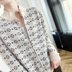 Naiste ka&scaron;miirist kardigan Qinghe ka&scaron;miir 30% ka&scaron;miir 70% vill s&uuml;gis-talvine ka&scaron;miir kardigan paksendatud pehme soe L beež