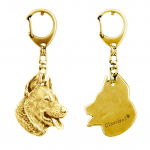 Berger de Beauce, Beauceron, Beauce Sheep Dog - Gilded key ring with dog in gift box, handbag decoration, luxury accessory by Art-Dog brand