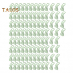 100 tk riidepuu &uuml;henduskonksud siledad servad, mitmeotstarbelised, ruumi s&auml;&auml;stvad riidepuud, plastikklambrid roheline