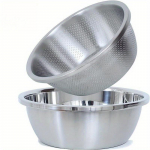 2 tk/komplekt, roostevabast terasest kahekihiline kurnkorv &ndash; suure mahutavusega, korduvkasutatav ja ideaalne puu- ja k&ouml;&ouml;giviljade pesemiseks 2pcs/set