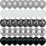 40PCS Silver Pearl Metal Latex Party Confetti Balloons Birthday Wedding BabyShower Decorations New year