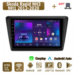 Android Carplay autoraadio Skoda Rapid NH3 NH1 2012-2020 multimeediumipleieri peakomplekti stereo-GPS-i navigatsioonis&uuml;steemi jaoks BT WIFI 4+64 GB 2+32GB