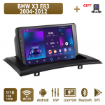 Android autoraadio BMW X3 E83 2004-2012 multimeediapleieri ja peakomplekti jaoks, stereo, GPS, navigatsioon, BT, WIFI, 1+16GB 1+16GB