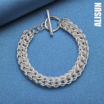 925 h&otilde;bedast mitme ringiga k&auml;ev&otilde;ru kett Moodsad pulmaehted 20CM