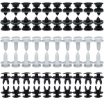 120 tk. komplekt kaitseraua surutihvti needid autoukse &auml;&auml;rispaneeli klambrid katuse pakiruumi pritsmekaitsed, kinnitusdetailide kinnituskomplekt 120X VW Transporter T4 T5 T6 jaoks 120