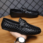 Kevad-suvised meeste kingad, mokassiinid, Korea stiilis vabaajajalatsid, meeste nahast kingad, laiskadele, &uuml;hes astmes loafers 40 brown
