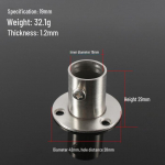 Roostevabast terasest varda kronstein r&otilde;duriidevarda jaoks, k&auml;ter&auml;tikutoru iste, kardinapuu iste &ndash; Pavise paksendatud k&otilde;rge jalaga &auml;&auml;rikuiste Diameter 19mm