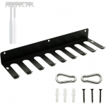 Pesapallikurikahoidja 9 haruga seinale kinnitatav kurikahoidik, vastupidav terasest pesapallikurika riidepuu, mahutab 16 must