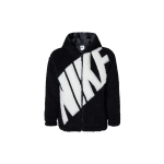 Nike Letter kapuutsiga lukuga vabaaja fliisjakk naistele must FB8696-010 S white
