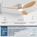 85&ndash;265 V kaasaegne LED-laeventilaator valgusega 42 52-tollise alalisvoolumootoriga 6-k&auml;iguline elektriline ventilaator koos madala p&otilde;randa lae ventilaatori lampidega 85-265V