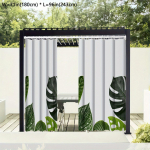 1 tk veekindel v&auml;liskardin, kaasaegne lihtne stiil taimelehtede mustriga kardin, troopilise teemaga sise&otilde;ue/v&auml;li&otilde;ue/veranda privaatsus W138X214H(cm) 1PC&Grommet top