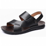 Moodsad meeste pehmest nahast 2024. aasta suvised meeste nahast sandaalid, hingavad, libisemiskindlad, &otilde;&otilde;nsad vabaaja nahast kingad, &otilde;ues kasutatavad rannajalatsid 38 pruun