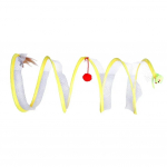 Kokkupandud kassitunnel S-t&uuml;&uuml;pi kasside tunnel vedru-m&auml;nguasja-hiiretunnel koos pallide ja kortsutatud kassi &otilde;ues kasutatavate kassim&auml;nguasjadega interaktiivse kassipoja jaoks