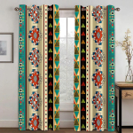 Euroopa boheemlaslik v&auml;rvilise ruudumustriga kardinad 2 paneeli Maroko kodu elutuba magamistuba kabineti akna kaunistus cortinas 100W130H(CM)40x51in&rod pocket black