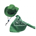 Western Pet Cowboy Cap Bandanas kaelarihm kassidele ja koertele Cosplay kost&uuml;&uuml;mide m&uuml;ts Reguleeritav lemmikloomade Halloweeni rekvisiidid peakatted pruun