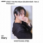 ATEEZ 11. minialbum Golden Hour Pt.2 To Diary For Ver Photocard Postkaart Wooyoung - Diary (Z)