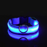 1 tk nailon LED &ouml;&ouml;turvaline vilkuva helendav pimedas koerarihm Koerte helendav fluorestseeruv lemmiklooma koera kaelarihm XS sinine