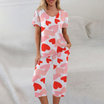 2-osalised komplektid naistele suvine l&uuml;hikeste varrukatega topp ja taskutega p&uuml;ksid. Pehmed treeningkomplektid XXL